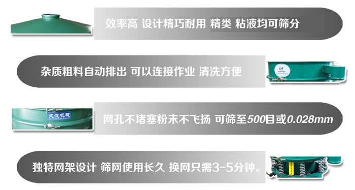 DH-800-3P型振動篩分機產(chǎn)品特點